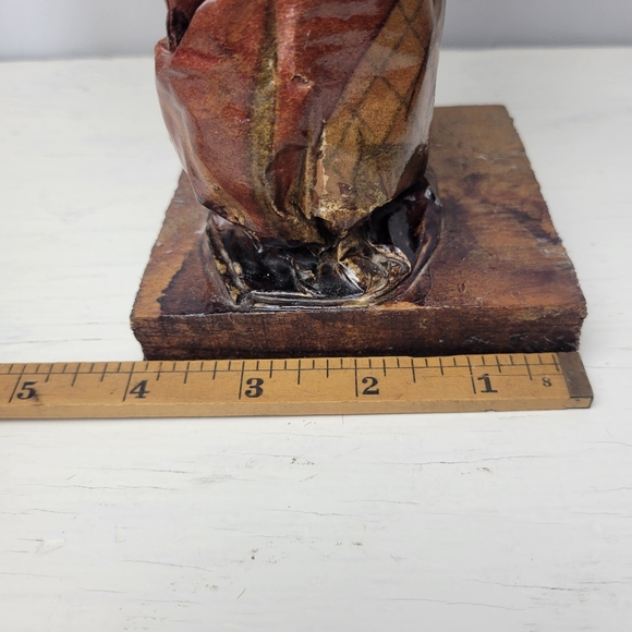 Vintage Mexican Folk Art Paper Mache Figure Handmade Authentic Hardworking Woman - Picture 5 of 16